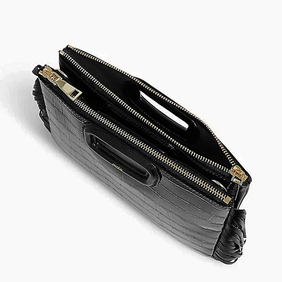 MAJE - M Duo Black Leather Crossbody / Clutch - Picture 10 of 15